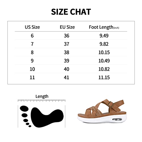 Mysoft Women's Walking Sandals Comfortable Air Cushioned Support Ankle Strap Dress Sandals #TOP6