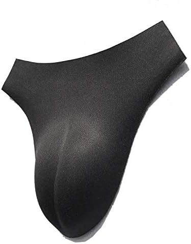 XDLiu Crossdressing Transgender Mild Soft Camel Toe Fake Underwear Transgender Fake Panty Shaping Pads Black