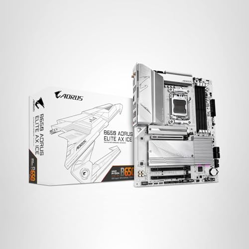 GIGABYTE B650 AORUS Elite AX ICE (AM5/LGA 1718/AMD/B650/ATX/5 anni di garanzia/DDR5/Triple M.2/PCIe 5.0/USB 3.2 Gen2X2 Type-C/WiFi 6E/2.5GbE LAN/Snow White/EZ-Latch/scheda madre) - Scheda madre - Immagine 5