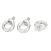 Aexit M8 Male Chain & Rope Fittings Thread Metal Machine Rotary Lifting Eye Nuts Wire Rope Clips Ring 3PCS