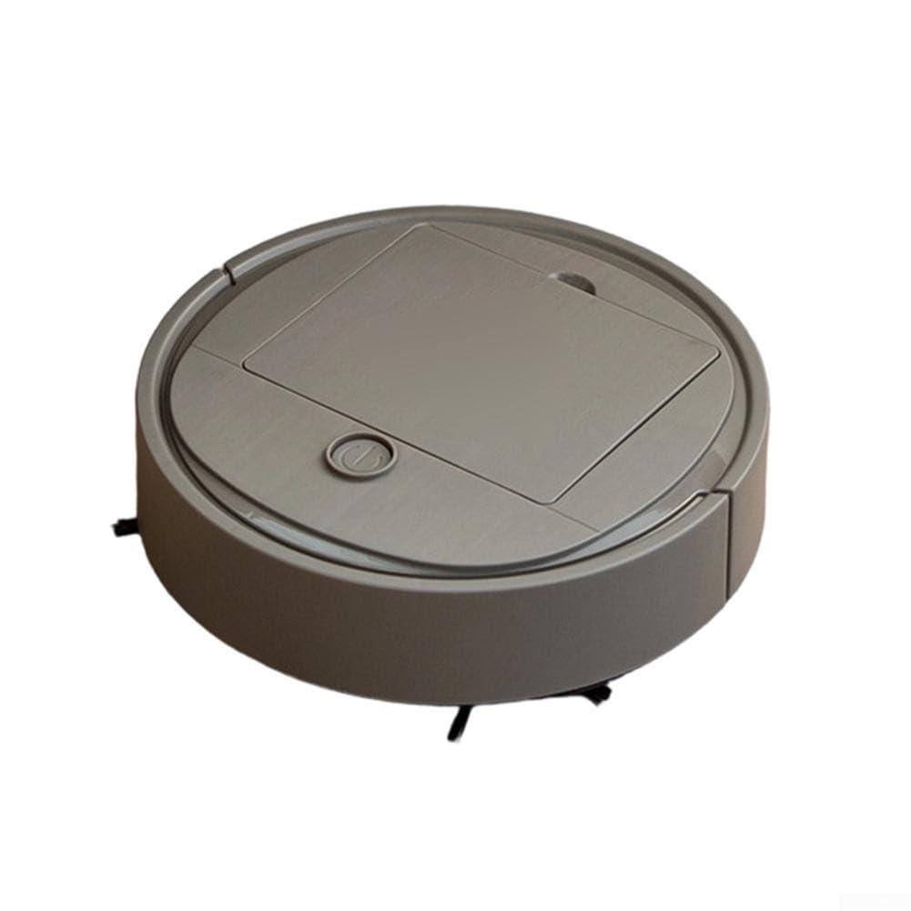 Aspirateur robot 3 en 1 gris avec capteurs de navigation et serpillère pour sol dur