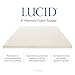 LUCID 4 Inch Ventilated Memory Foam Mattress Topper - 3-Year Warranty - Twin