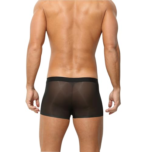 Men's Sexy Lingerie Ultra Thin Ice Silk U Touch Comfortable, Breathable, Sexy Boxers Panties2
