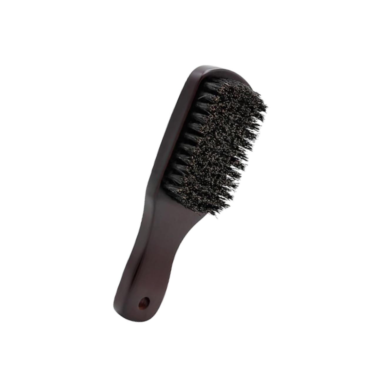 FOMIYES Essential Beard Care Natural Bristle Beard Comb Mustache Brush Men's Beard Brush Wooden Handle Travel-friendly Present
