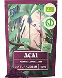 NaturaleBio Bacche di Acai Biologiche in Polvere - Freeze-Dried - 100 gr. Prodotto in Bras...