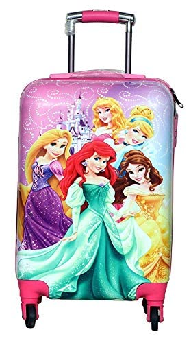 Swarn Polycarbonate Five Princess Cartoon Printed Suitcase Trolley Bag for Girls