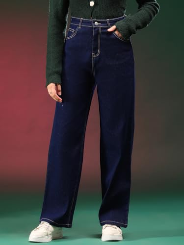 Image of KOTTY Women High Rise Straight Jeans