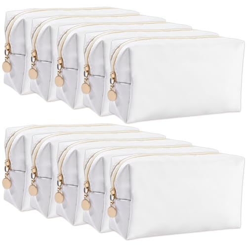 10 Neceser de cuero PU para cosméticos WADORN, bolsa de maquillaje impermeable y portátil para viaje