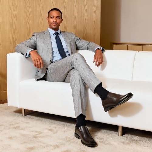 Bruno Marc Mocasín de Hombre Zapatos sin Cordones Comodos Zapatos Casuales Loafers Vestir,Size 40,Marron/Oscuro,STATE-01 - imagen 3