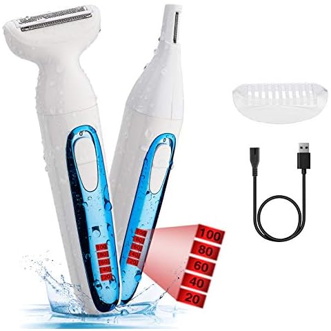 Lady Shaver, Electric Shaver for Women Painless Razor Foil Shaver Cordless 3 in 1 Blade Trimmer Rechargeable Waterproof Body Facial Hair Remover for Eyebrow Back Arms Legs Underarms and Bikini Area Cover
