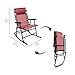 Amazon Basics Outdoor Textilene Zero Gravity Folding Lounge Rocker with Pillow, Red