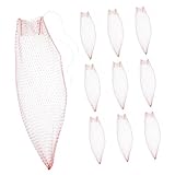 CONGARTENO 100 Piezas Bolsas de Malla Elásticas para Sandía Unidades con Cordón Portátil Protección Ventilada para Frutas Verduras Huevos Almacenamiento Seguro