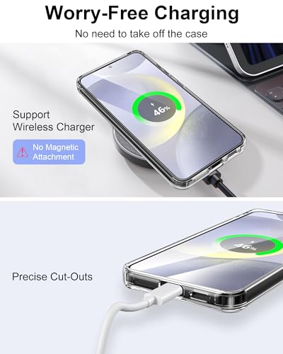 Image of HOOMIL Case for Samsung Galaxy S24 Plus, Anti-Yellowing, Crystal Clear