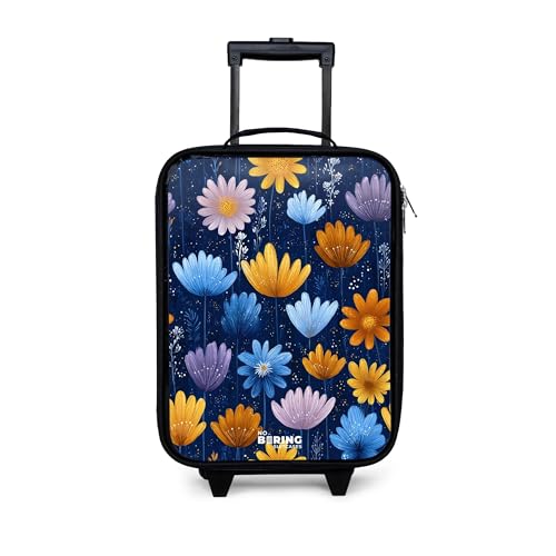 NoBoringSuitcases.com® Valise Enfant 48x31x19 cm Ultra Légère Bagages À roulettes LED pour Enfants Petite Voyage Bagage Bebe Valisette A Roulette Ado -...