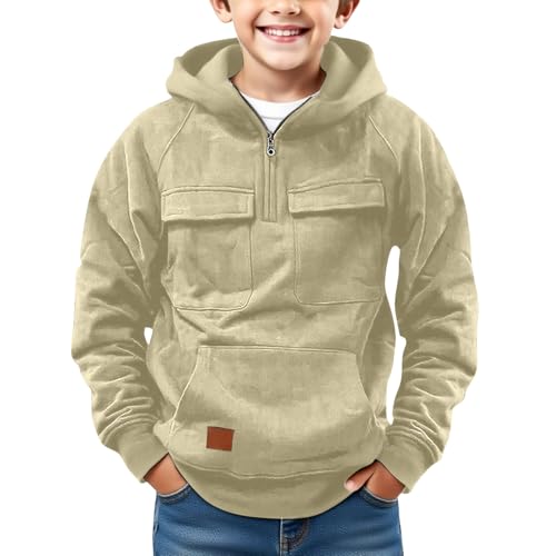 Veste de sport garçon contre le froid pull chaud tactique multi-poches pour entraînement