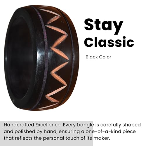 Image of Handmade Natural Wooden BangleHandmade Bracelet Vintage Simple Round Natural Wooden Bracelet Bangle for Women Jewelry.