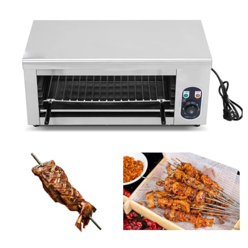 Countertop Salamander Broiler,Electric Cheese Melter Grill, 120-570°F Temperature Adjustable Commercial Steak BroilerStainless Steel Cheesemelter Toaster Oven 110V/60Hz(110v)