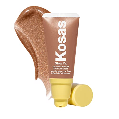 Kosas Glow I.V. Vitamin-Infused Skin Enhancer Face Makeup - Tinted Beauty Highlighter for a Healthy Glow - Awaken