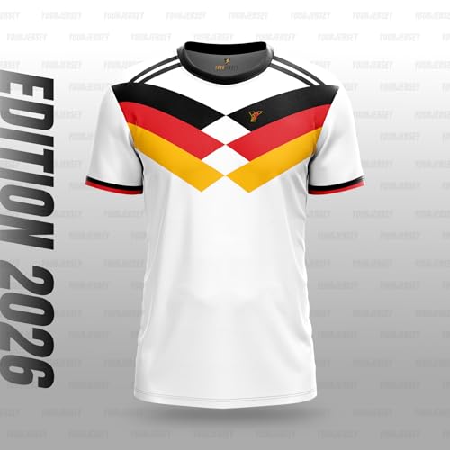 Image of YOURJERSEY Football World Cup 2026 Football Jersey All Team Jersey Custom Name & Number Print | Fan Personalised T-Shirt Sizes for Kids 2Y to Adults 4XL