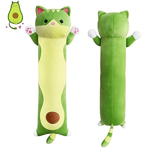 JEROKUMI Long Cat Avocado Plush Pillow Cover