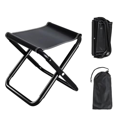 Ntwdby Siège de Camping Portable, 30 CM Tabouret Pliable de Camping, Mini Chaise Pliante Portable, Petite Chaise de Camping en Aluminium, Tabouret de Camping,...