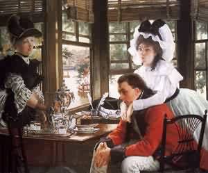 Peinture à l'huile Bad News James Tissot pour décoration murale salon et bureau chic