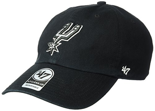 NBA San Antonio Spurs Adult NBA '47 Clean Up Adjustable Hat, One Size, Black