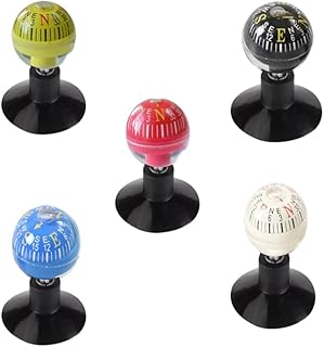 بوصلة سيارة محمولة، اداة ملاحة خارجية للتخييم والمشي لمسافات طويلة قابلة للتعديل (5 قطع الوان متنوعة) - من كابرمصر 2020