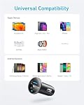 Anker 323 USB-C Car Charger Adapter, 52.5W Cigarette Lighter Charger with 30W PowerIQ 3.0 Fast Charging for iPhone 15/15 Pro Max, 14/13/12 Series, Galaxy S23/22, Pixel