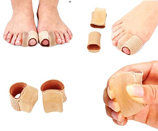 VRT Bunion Cushions and Protectors, Bunion Pad with Gel Shield, Bunion Corrector with Separator Pack of 2 Brown-picture-1