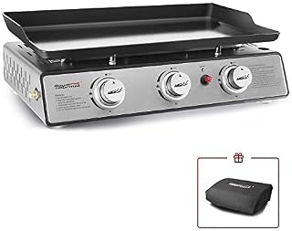 Royal Gourmet PD1301S 24-Inch 3-Burner Portable Table Top Gas Grill Griddle, 25,500 BTUs