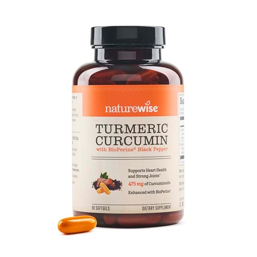 NatureWise Turmeric Curcumin 500mg with Black Pepper Softgels - Extra Strength, Enhanced Absorption - 95% Curcuminoids & BioPerine for Immune Support - Gluten-Free, Non-GMO - 90 Count[3-Month Supply] - image 1