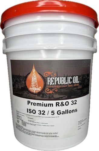 Republic Oil R&O 32 / Turbine Oil 5 Gallons | Bucket | Pail | Rust & Oxidation | Electric Motor Bearings | Air Compressors | Compare to Regal R&O | Turbo | DTE