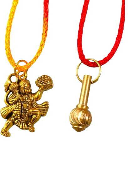 Hanuman Gada and Hanuman ji Locket pendant in Threads, Set of 2 for Boys, Girls, Men and Women, An auspicious product that brings goodluck for all.-image-27
