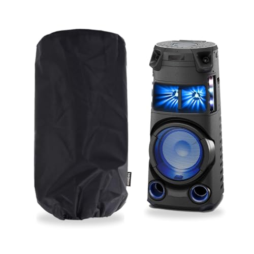 Image of Dust Cover for Speakers, Dust & Water Proof Dimensions 36-inch Height & 16-inch Diameter Suitable for (MHC-V73D, MHC43D, MX Series, PartyBox 710)(SC Round BLACK-101) - Black