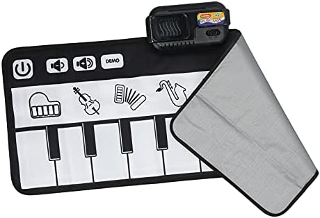 Musical Piano Mat, 80 X 30cm Foldable Kids Piano Keyboard Floor Carpet Toy Electronic Musical Instrument Educational Toys with 10 Keys and 8 Music Sounds for Kids Boys Girls 5