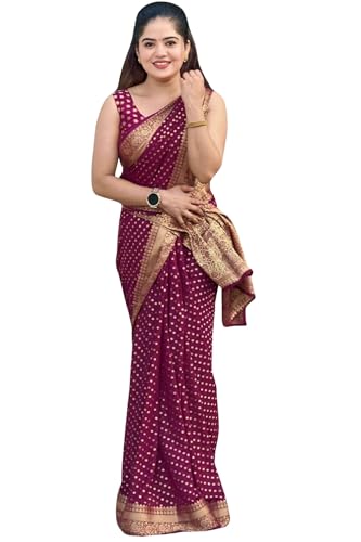 SGF11 Women's Kanjivaram Pure Soft Silk Saree With Unstitched Blouse Piece product image 5