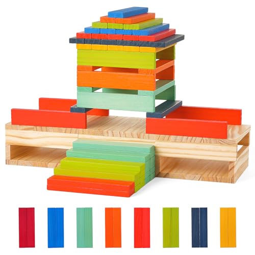 Hayder Classic Wooden Building Blocks Set, 100PCS