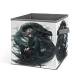 FekiLoot スネークアンドマン 折りたたみ式収納ボックス ハンドル付き 大型ファブリックストレージキューブストレージオーガナイザー 高耐久 クローゼットオーガナイザー 頑丈な折りたたみ式ビン 折りたたみ式バスケット