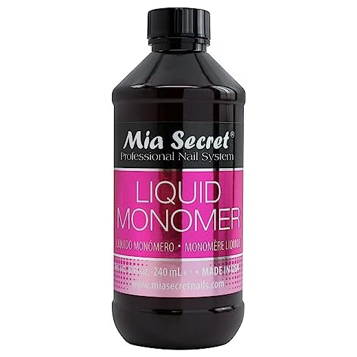 8 oz Mia Secret Liquid Monomer - Professional Acrylic Nail Liquid for Acrylic Powder - EMA monomer - Nail Monomer liquid - ema monomer acrylic nail liquid