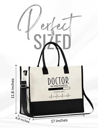 Bolso Tote para estudiante de doctorado con cierre y correa miniatura 3
