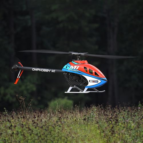 PENG KUN OMP Hobby M1V1 RC Helicopter for Adults, Commanding Silent 3D Flight, BNF (Transmitter not Included) Ready with Dual Brushless Motors