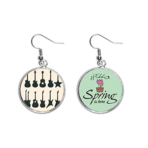 Guitare électrique vitalité boucles d'oreilles pendantes printemps pour femme