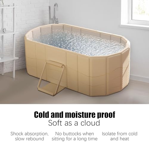 Bañera plegable rosa de 150 cm lavabo portátil para atletas 6