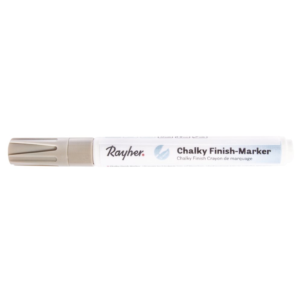 Rayher 35017807 Chalky Finish Marker, Light Topaz, Round tip 2-4 mm, with Valve Action