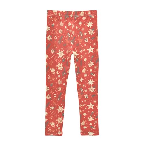 KLL Merry Christmas Snowflake Red Hoho Toddler Girls' Cotton Pants Casual High Waisted Dance Pants Running2