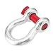 SINJEUN 1 Inch Bow Shackle, Heavy Duty d Ring Shackles with 1-1/8 Inch Screw Pin for Rigging, Lifting and Moving, Working Load Limit 18,700 Lbs/8.5 Tons