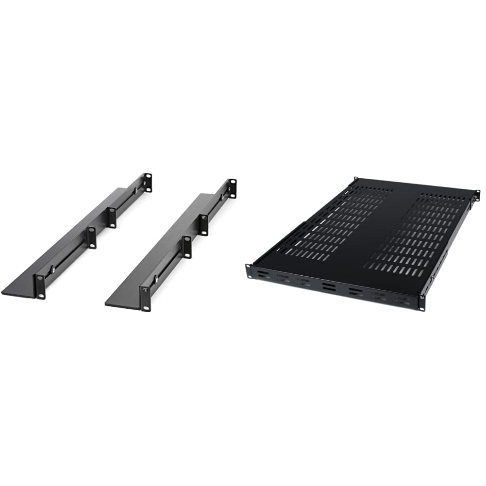 Buy StarTech.com 1U 19 inch Server Rack Rails & 1U Adjustable Vented ...