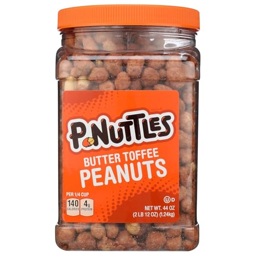 P-Nuttles Butter Toffee Covered Peanuts, 44oz Jar (Pack of 1) ?
