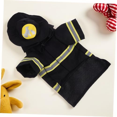 Disfraz de Bombero para Perros y Gatos Talla S Negro miniatura 5